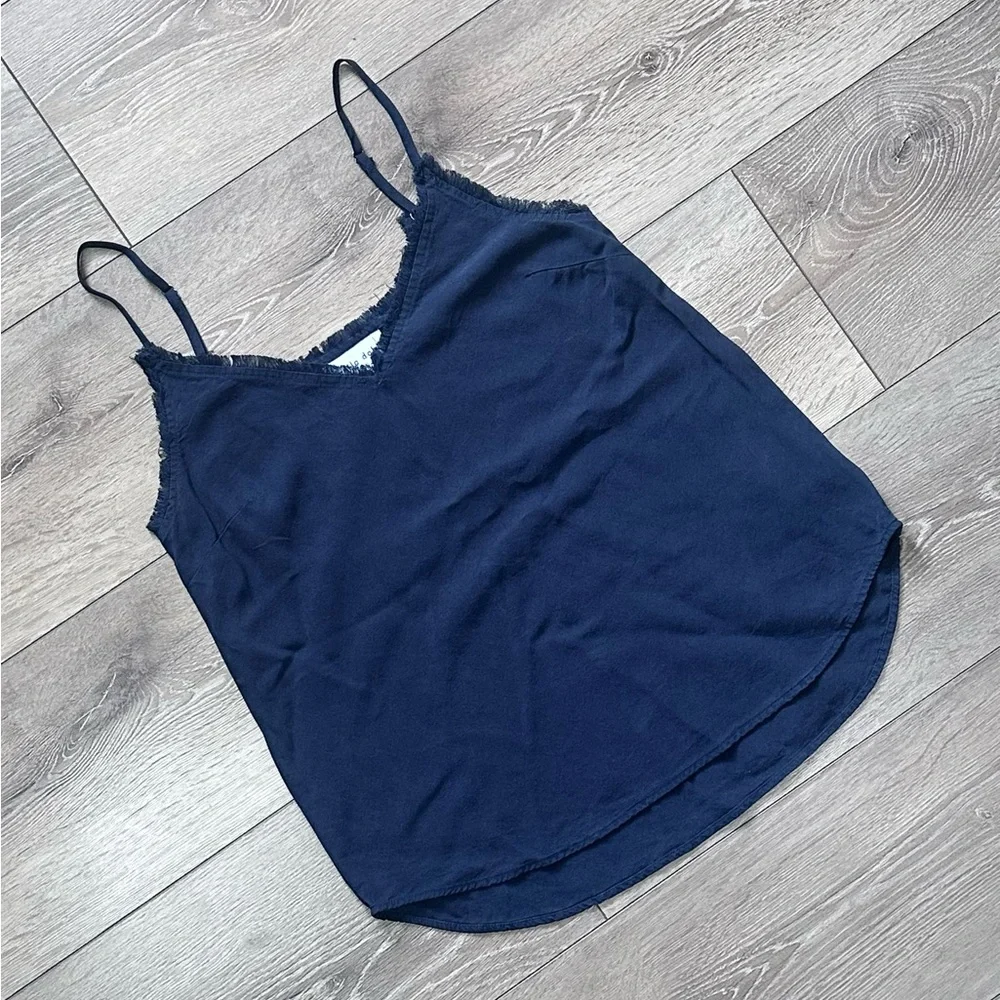 Bella Dahl Frayed Tencel Cami Endless Sea